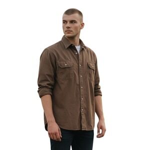 Dakota Normcore Utility Shirt Jacket Men's L Minimalist Workwear Overshirt
